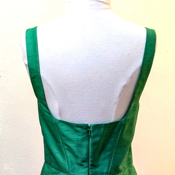 Watters Seaside Green     Sleeveless Square Neck Sundress Size 6 - Picture 8 of 13